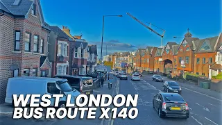 London double-decker Bus X140 from Heathrow Airport's Central Bus Station to Harrow Bus Station ✈️🚌