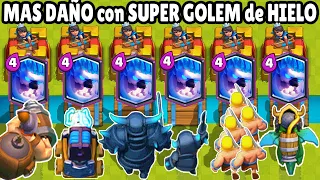 WHICH CARD DOES MORE DAMAGE with SUPER ICE GOLEM | CLASH ROYALE OLYMPICS