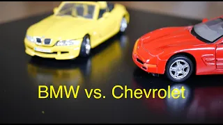 BMW M Roadster vs. Chevrolet Corvette C5. For kids