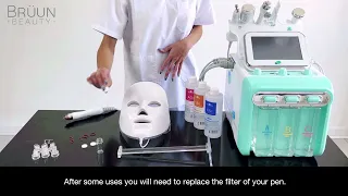 [Tips 4] Hydra Aqua Peeling Facial Machine 7 in 1 Tutorial Accessories | h2o2  Radio Frequency