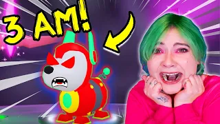 Don't Make a MEGA ROBO DOG at 3 AM!! ...in ADOPT ME ROBLOX *new legendary dream pet STOLEN & cursed*