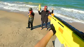 Nerf War: Beach Attack (Nerf First Person Shooter)