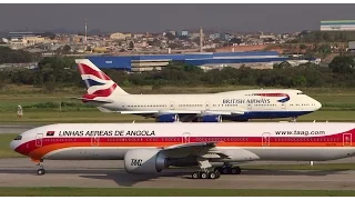 Traffic on runway 27 in GRU Airport (SBGR) Guarulhos - Sao Paulo
