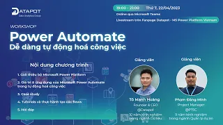 Workshop | Power Automate - Dễ dàng tự động hóa công việc