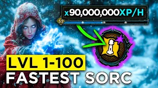 Lunar Awakening Speed LvL 1-100 - Fastest Sorc in Season 3 Diablo 4!