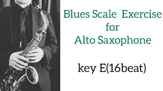 Blues scale for alto sax key E(concert G)【sheet music】