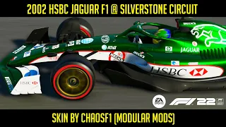 [F1 22 Game] 2002 HSBC Jaguar F1 @ Silverstone Circuit • Skin by ChaosF1 (Modular Mods)