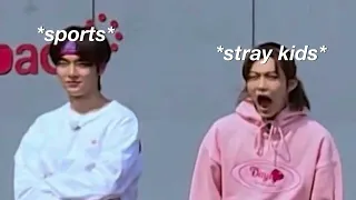 stray kids being athletic