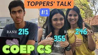 Toppers' Talk 1! | mhtcet 2023 |coep | coep cs