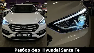 В 6 раз улучшили свет!!! Замена линз в фарах Hyundai Santa Fe на диодные 2х чиповые MTF