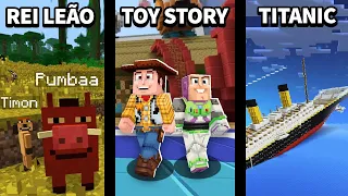 Minecraft: FILMES FAMOSOS REPRESENTADOS NO MINECRAFT!