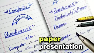Computer paper presentation for Board Exams 2023 | Computer paper presentation for all classes