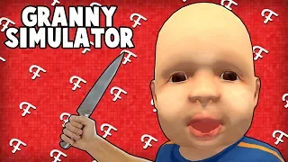 Granny Simulator: Grandma Babysitting, Parkour Rugrats, Monsters Inc Slug! (Comedy Gaming)