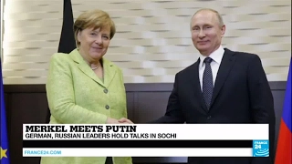 Russia: German Chancellor Angela Merkel meets Vladimir Putin in Sochi