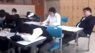 Chinese Kid Drop Kicks ClassMate