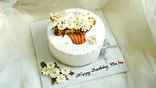 Awesome decorate beautiful daisy cake | Bánh Trang Trí Hoa Cúc Họa Mi Đơn Giản Xinh Xắn