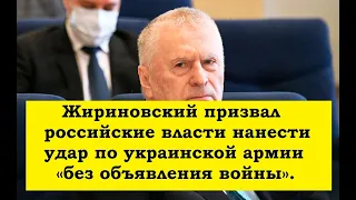 Жириновский призвал российские власти нанести удар по украинской армии «без объявления войны»