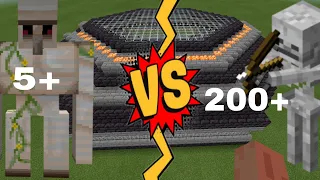 skeleton Vs. Iron golem(Minecraft Fight animation)skeleton army Vs iron golem Minecraft mob battle