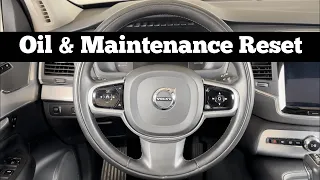 2016 - 2022 Volvo XC90 - How To Clear Maintenance Required Light & Reset Oil Change Reminder