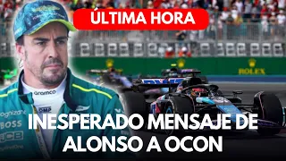 F1 HOY:  INEDITO mensaje de Fernando Alonso sobre Ocon...