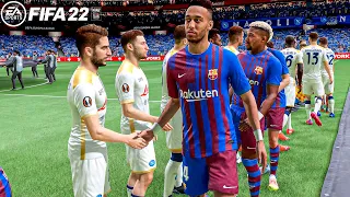 FIFA 22 - Barcelona Vs Napoli Ft. Aubameyang, Traore, Torres, | UEFA Europa League | Gameplay