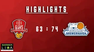 BAYER GIANTS Leverkusen : Eisbären Bremerhaven | 63:74 | Highlights | ProA 2019/20