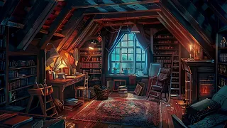Tranquil Rain Sounds | Attic Hideaway Reading Experience | Relaxing Atmosphere | White Noise | ASMR