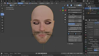 Creating Polygonal Hair for CC3 - Part One: Two Minute Moustache