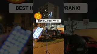 HALLOWEEN PRANK with portable laser! #shorts