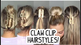 HOW TO: EASY CLAW CLIP HAIRSTYLES YOU NEED TO TRY! Short, Medium, & Long Hairstyles