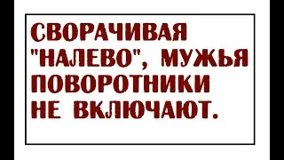 Анекдоты про супружескую измену | Сворачивая налево, мужики поворотники не включают