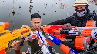 Superheroes Nerf:Special Police SEAL X Nerf Guns Fight Crime Group Dr Ken Crazy Super Weapon Robbery