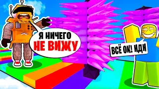 РОБЛОКС НО Я НИЧЕГО НЕ ВИЖУ 24 ЧАСА ЧЕЛЛЕНДЖ НУБ И ПРО ВИДЕО ROBLOX