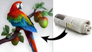 Home Decorating Ideas | DIY Room Decor | Paper Craft Ideas | Craft Ideas | Parrot Making