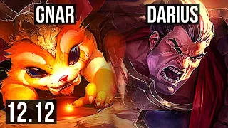 GNAR vs DARIUS (TOP) | 7/0/5, 500+ games, Godlike, 900K mastery | EUW Master | 12.12