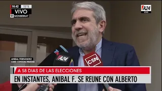 Alberto Fernandez se reune con Anibal Fernandez