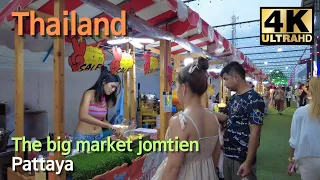 🇹🇭 2023 Street Food The Big Market Jomtien Pattaya, Soi Jomtien 16 | Thailand night life