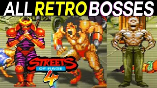 ALL - RETRO 16 Bit SECRET BOSSES in Streets of Rage 4 - DLC Mr X Nightmare All New Bosses