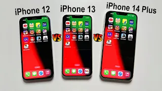 iPhone 12 vs iPhone 13 vs iPhone 14 Plus Ultimate Speed Test 🔥 | SURPRISING RESULTS!😍 (HINDI)