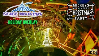 Space Mountain with Holiday Overlay Low Light Front Seat Omega 4K POV Walt Disney World 2022 11 14