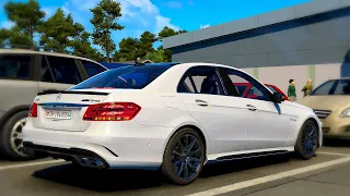 Mercedes Benz E63 AMG S - Euro Truck Simulator 2 | POV Drive | Racing wheel gameplay