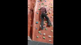 Finally made it onto the climbing wall