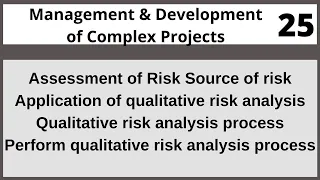Development and Management of Complex Project Prm706 Lecture 25