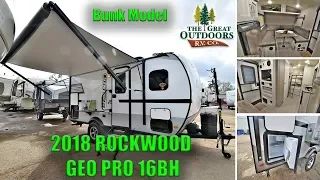 New 2018 Bunk Model ROCKWOOD GEO PRO 16BH Lightweight Travel Trailer RV Camper Colorado