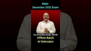 RIMC December 2022 Offline Coaching || RIMC Crash Course 2022