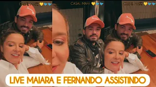 LIVE MAIARA E FERNANDO ASSISTINDO O PROGRAMA DO RATINHO 14/07 #maiara #mafe #fernando #casalmafe