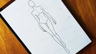 How to draw fashion figure in a different position(11)