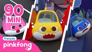 🚨On Sauve la Famille Requin ! | +Comptines sur les Voitures | Pinkfong Baby Shark en français