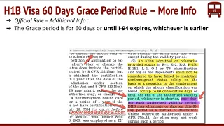 H1B Visa Grace Period 60 Days USCIS Rule   Official Reference