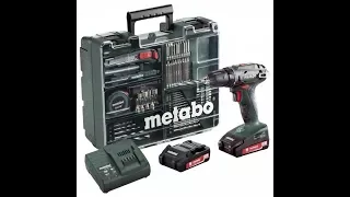 Unpacking / unboxing CORDLESS DRILL / SCREWDRIVER Metabo BS 18 SET 602207880